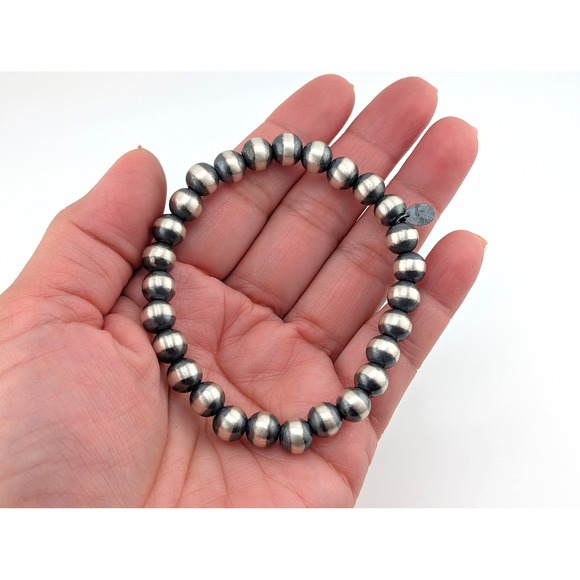 Navajo Style Bracelet Hand-Strung Elastic Native Jewelry Size 7 *** - Picture 4 of 7